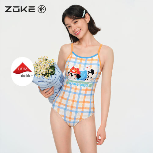 洲克女款连体游泳衣大码专业竞速