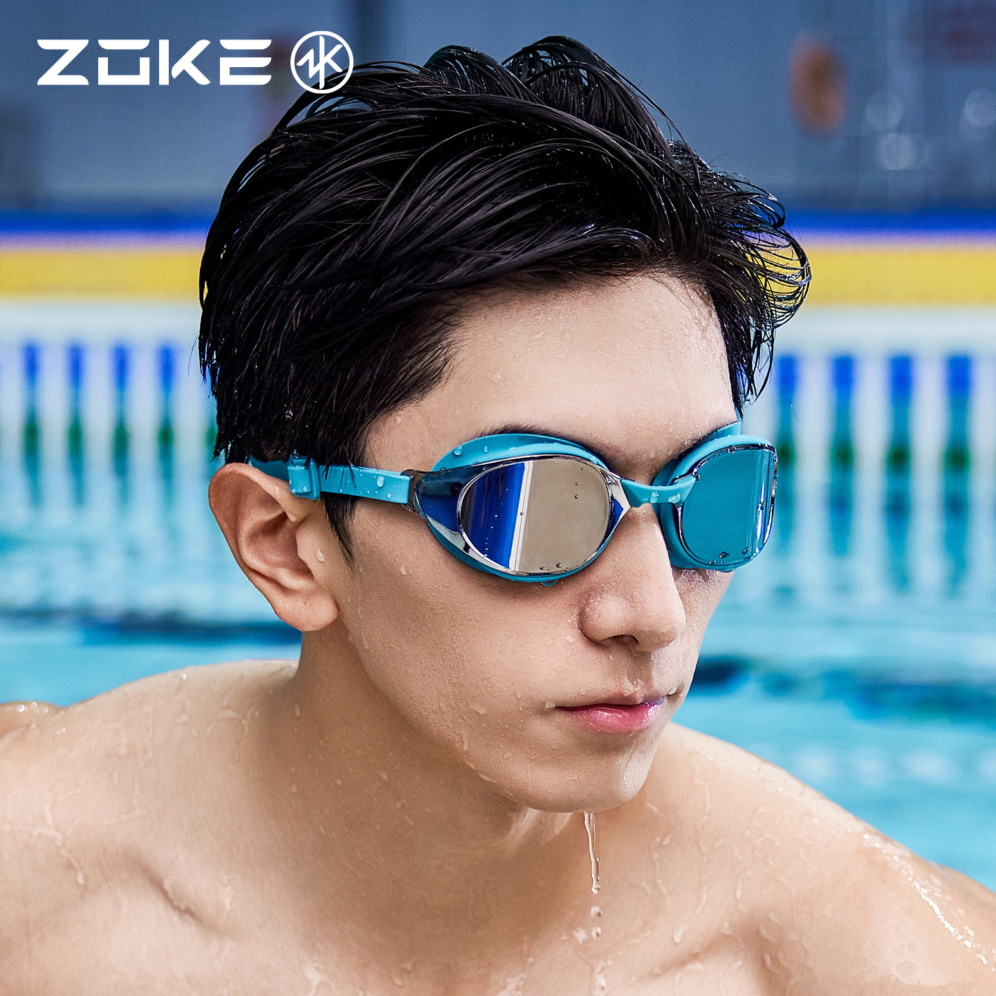 洲克新款镀膜中框泳镜