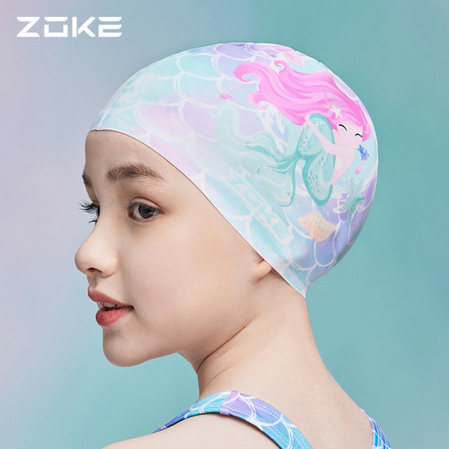 zoke洲克儿童泳帽硅胶防水