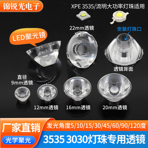 3535聚光3030流明大功率led透镜