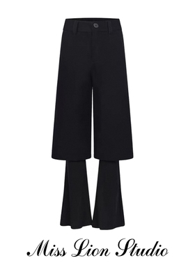 现货正确版】2025春季新款小众设计感裤子宽松微喇裤休闲长裤子