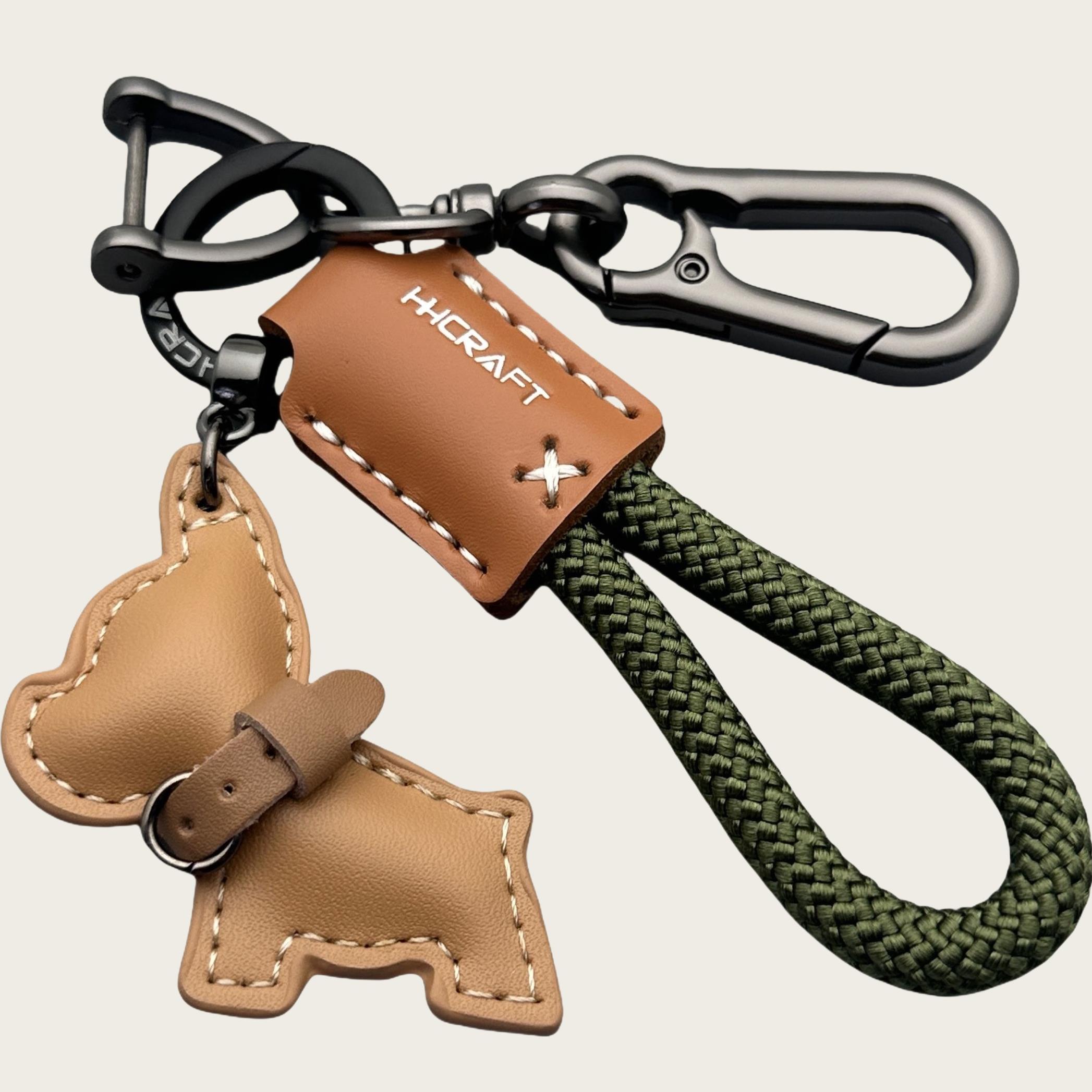 新款卡通可爱法斗犬小狗钥匙扣挂件高档男士专用汽车钥匙情侣挂件