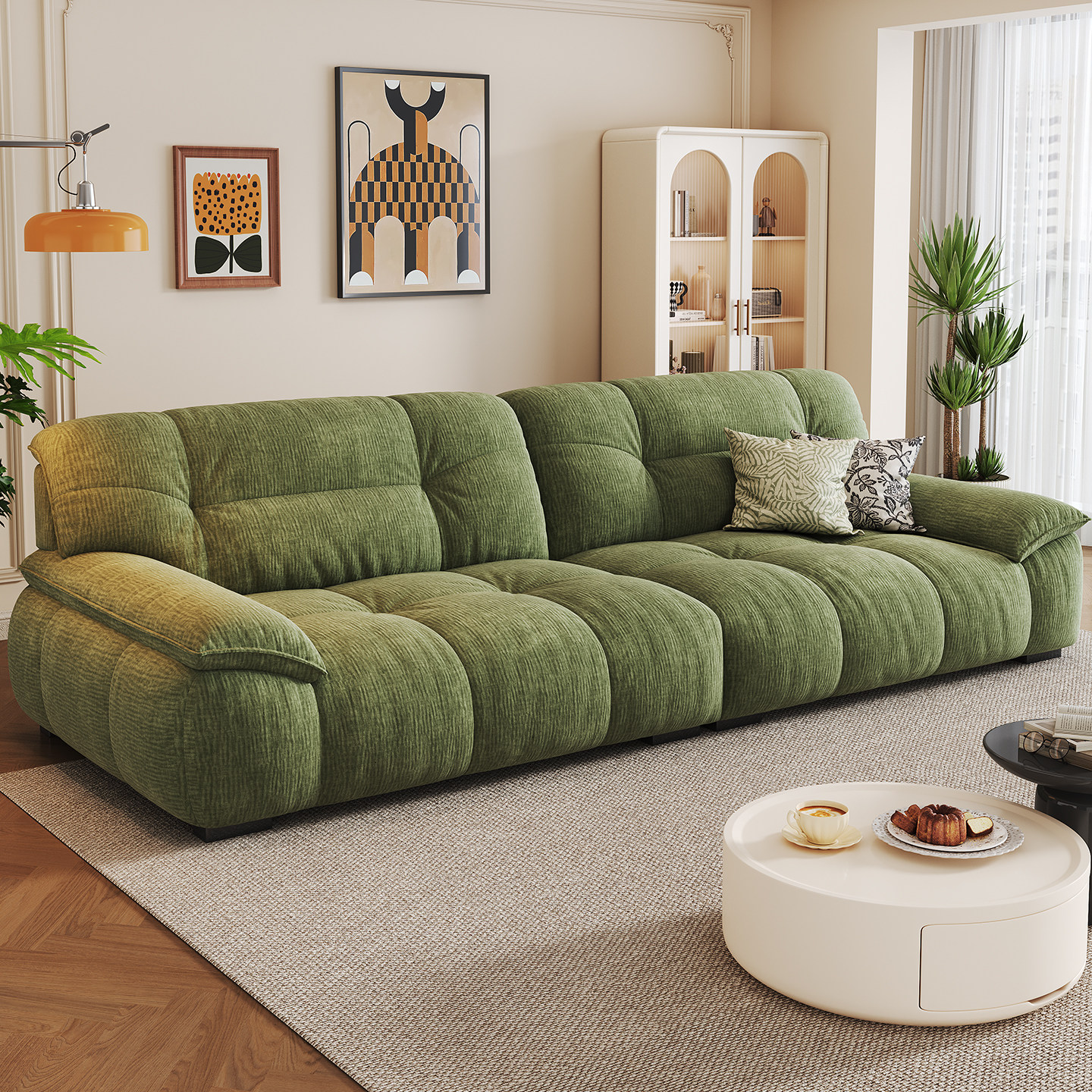 云朵雪尼尔布艺沙发现代简约小户型客厅2026新款大象耳朵泡芙沙发