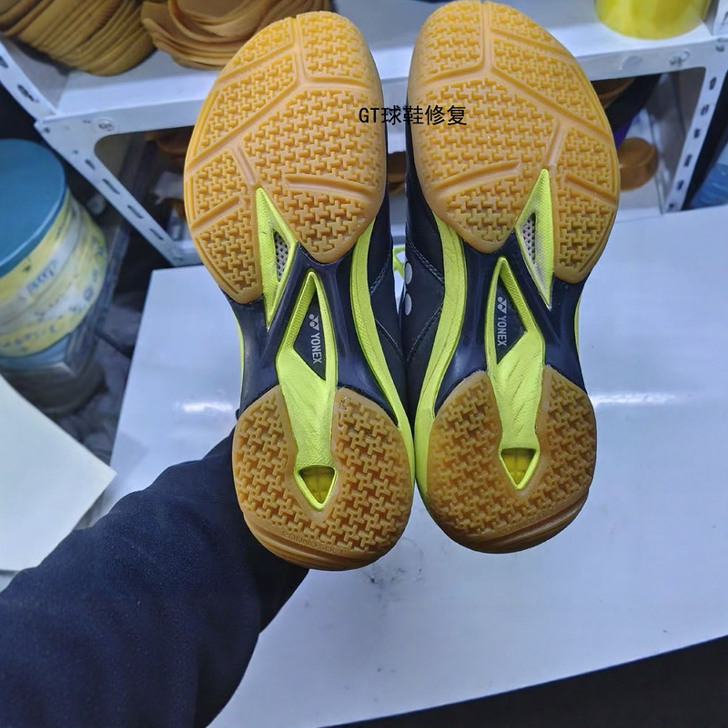 羽毛球鞋底修复专业羽毛球鞋修复换底胜利9200tty65z3运动鞋换底