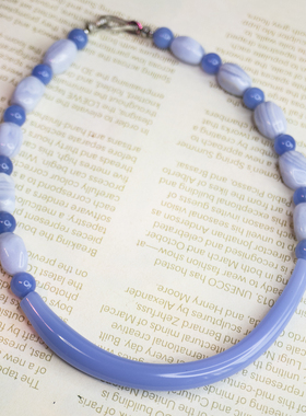 小众原创紫水晶珍珠项链二梦三