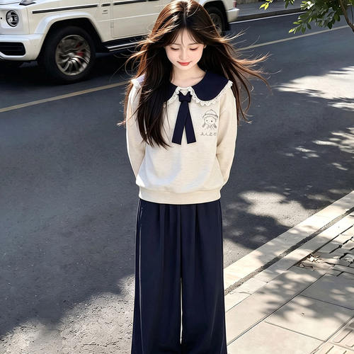 女童秋季套装2026新款中大童超好看卫衣秋装儿童洋气运动服两件套