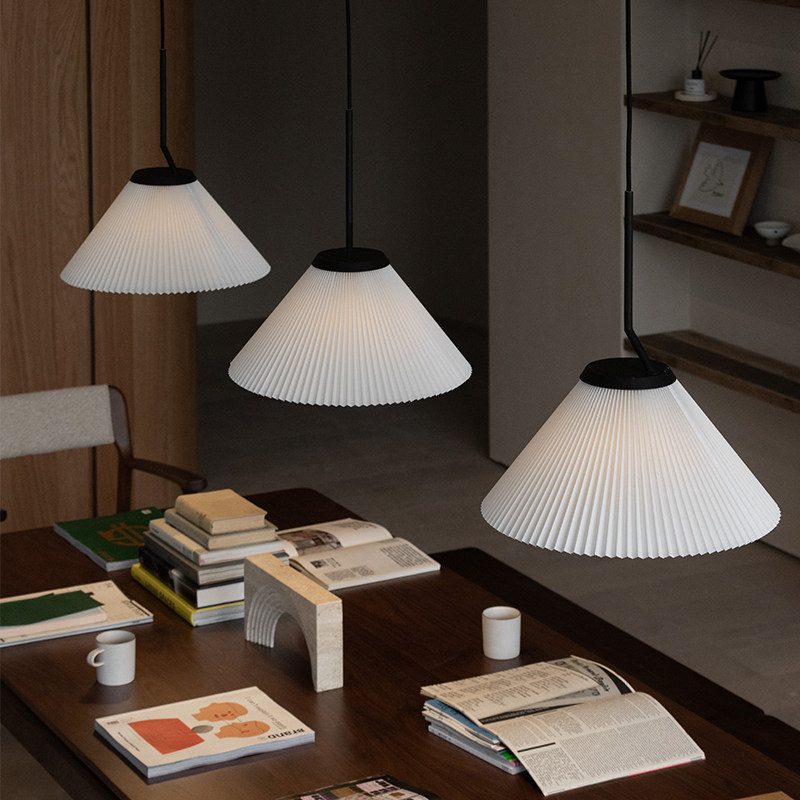 ziilamp 风和吊灯 布艺北欧复古折景吊灯餐厅书房现代简约百褶灯,家装灯饰光源,餐厅吊灯,淘宝优惠券,粉丝福利购,淘宝优惠卷