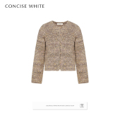 金扣编织圆领开衫 CONCISE WHITE简白26春夏新款