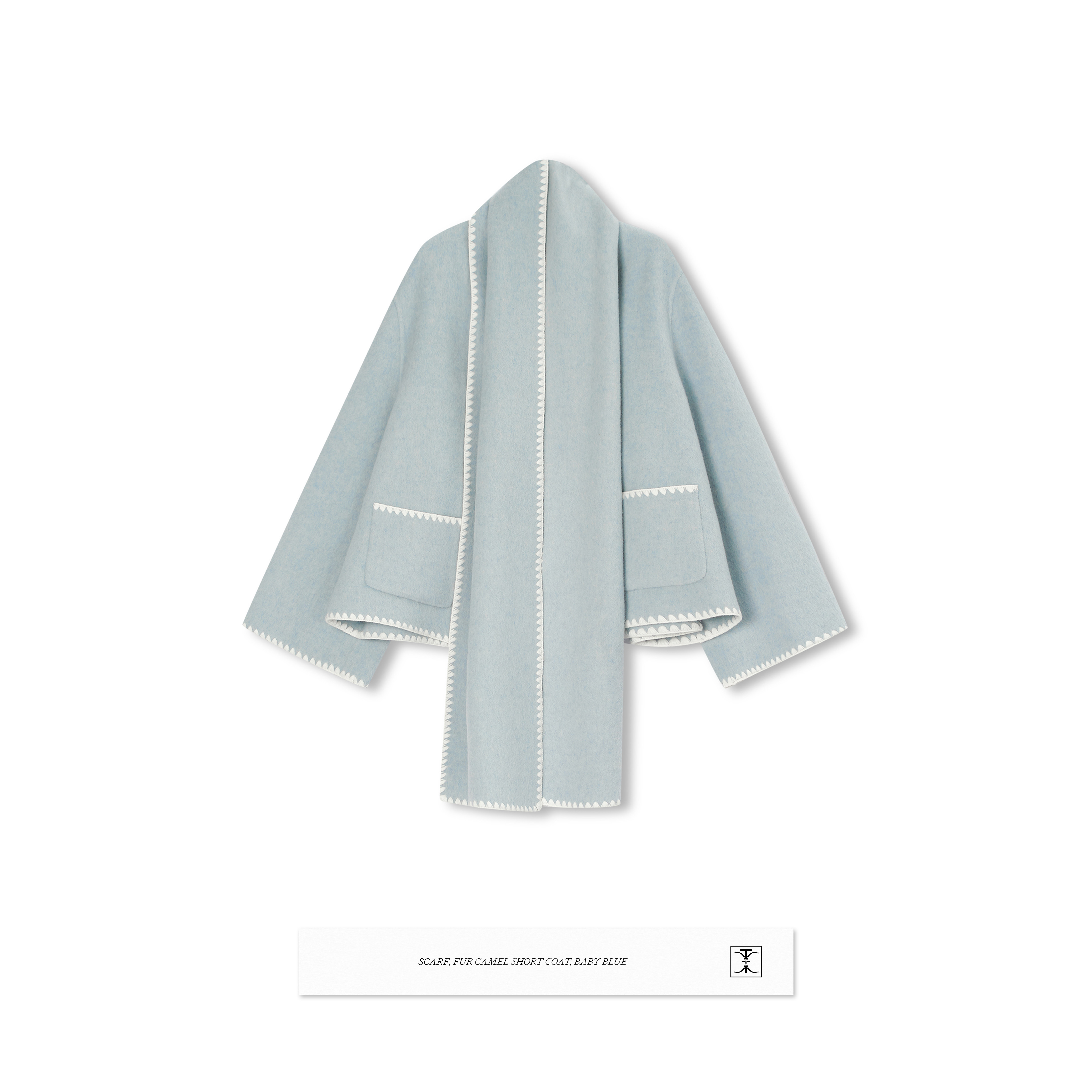 CONCISE-WHITE简白2025秋冬新款围巾毛呢短外套羊毛宽松上衣女,女装/女士精品,毛呢外套,淘宝优惠券,粉丝福利购,淘宝优惠卷