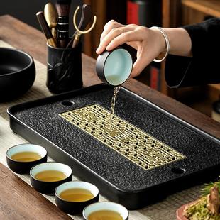家用客厅陶瓷轻奢简约侧把茶壶办公室会客干泡台小套 功夫茶具套装