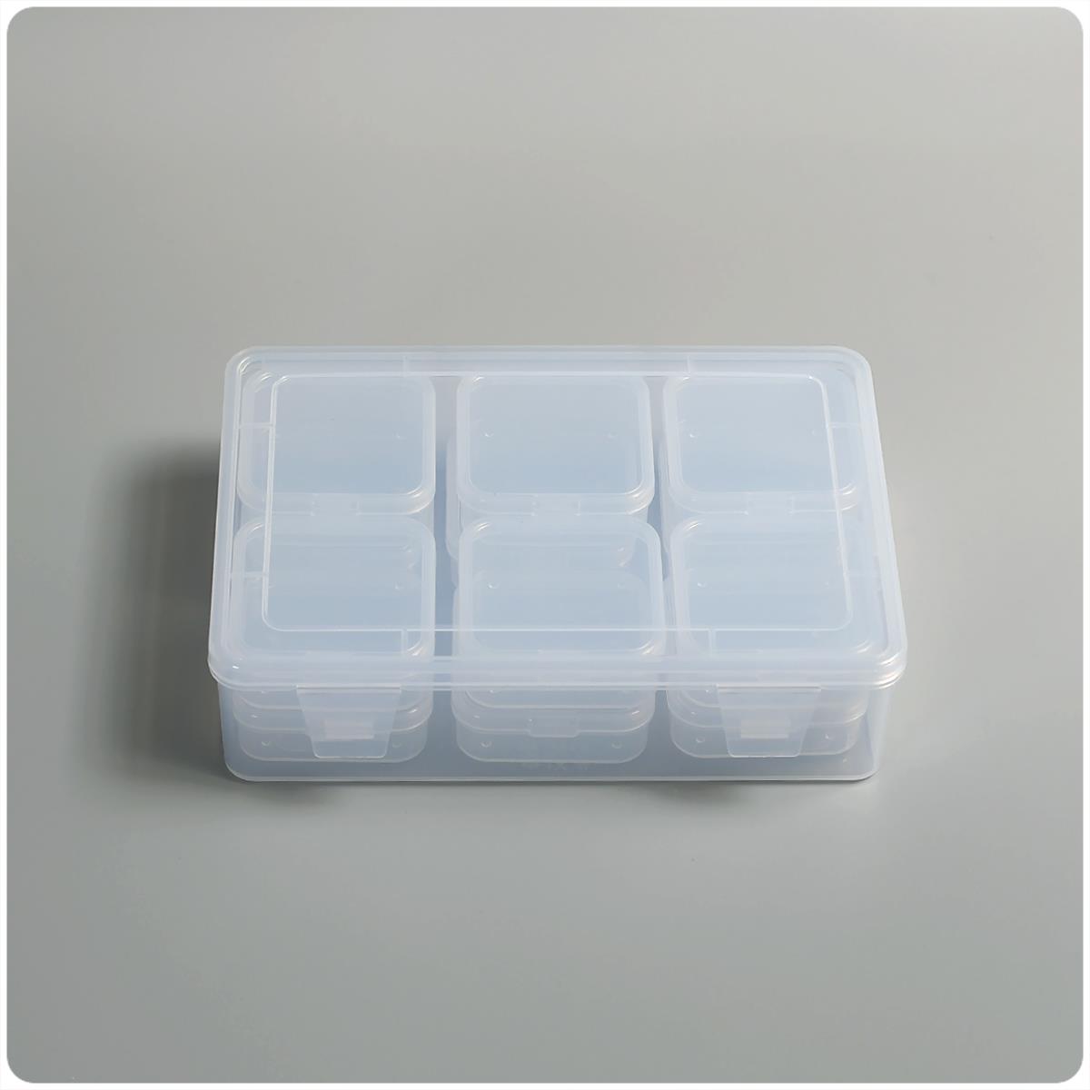 多格收纳盒米珠小物品零件颗粒整理样品储物盒独立分装药盒