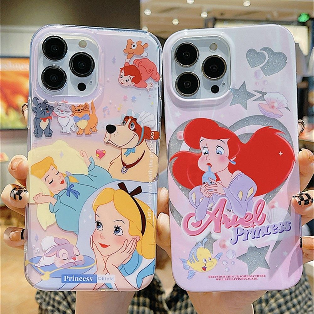 卡通爱丽丝梦游仙境适用iPhone14Pro手机壳全包防摔苹果15proMax保护套迪士尼猫咪i12可爱软壳13PM少女心水钻