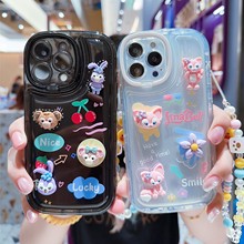 可爱女款玲娜贝儿适用iPhone15Pro手机壳Max卡通小狐狸苹果16软壳迪士尼芭蕾兔14proMax滴胶外壳13防摔硅胶套