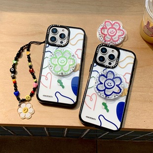 13磁吸支架12 淳于亦ins彩色线条几何适用苹果i17手机壳16promax保护套15pro防摔硅胶软壳14 11情侣创意简约