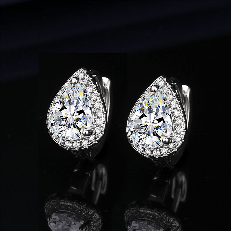 港风高级感水滴莫桑钻耳环送闺蜜