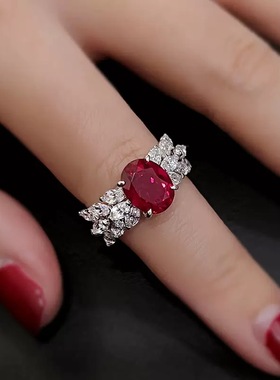 欧美3克拉鸽子蛋开口戒指