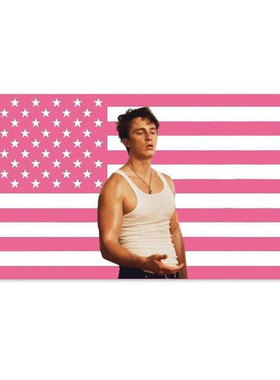 美国粉红旗帜 Drew Starkey Rafe Cameron高颜值装饰粉色美国旗