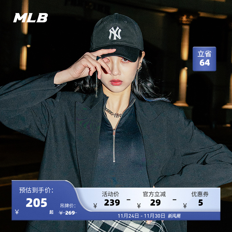MLB官方男女帽子情侣运动休闲