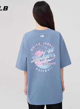 MLB官方 男女情侣时尚休闲渐变海岸落日短袖T恤2025夏季新款TSX04
