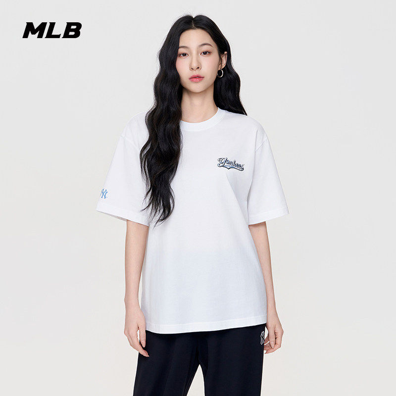 MLB官方 男女同款宽松时尚百搭手绘印花凉感T恤26夏季新款TSN01
