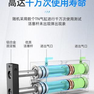 亚德客原装 双轴气缸TN40 80X90X100X125X150X175X200