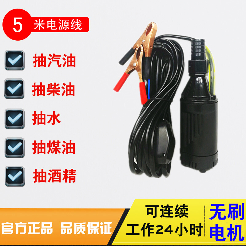 新品新品无刷马达抽油泵12V24xV220V电动小型潜N水泵抽油机汽油泵