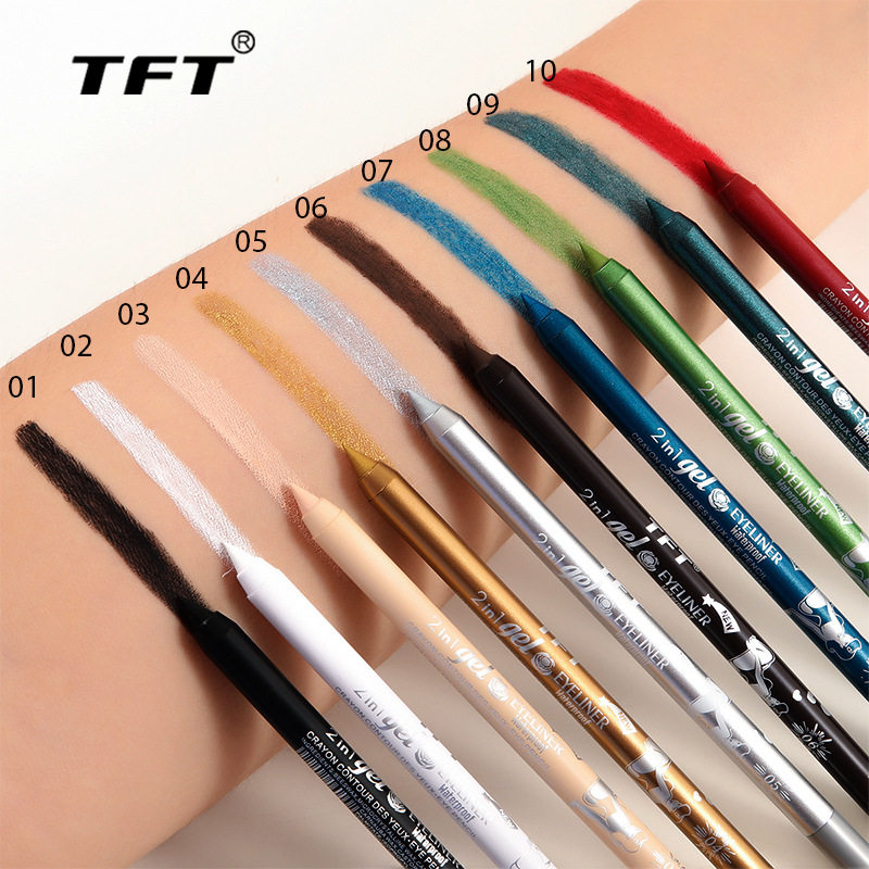 TFT新品持久遮瑕防水防汗不晕染眼线胶笔唇线笔厂家直销