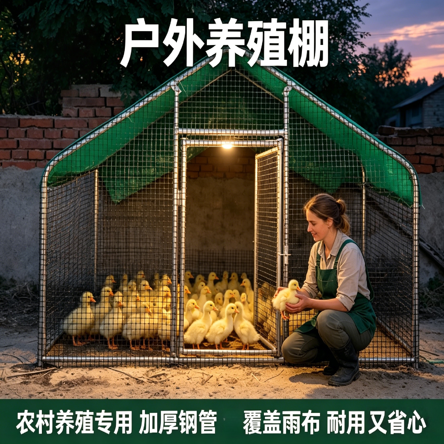 户外养殖棚农村搭建鸡棚防雨鸡窝室外家禽鸡笼子鸭棚鸽舍家用大号