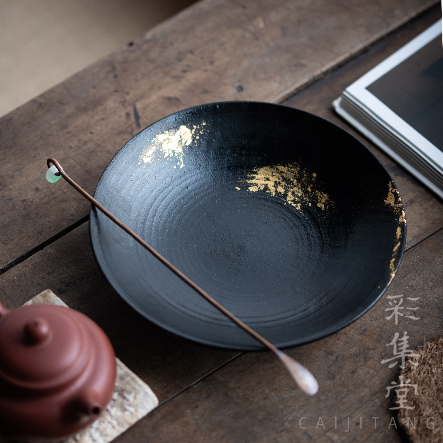 大漆99金箔壹圆壶承轻奢