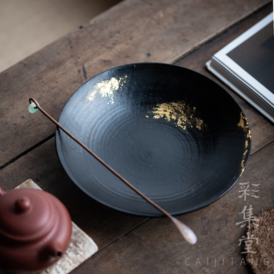 大漆99金箔壹圆壶承轻奢