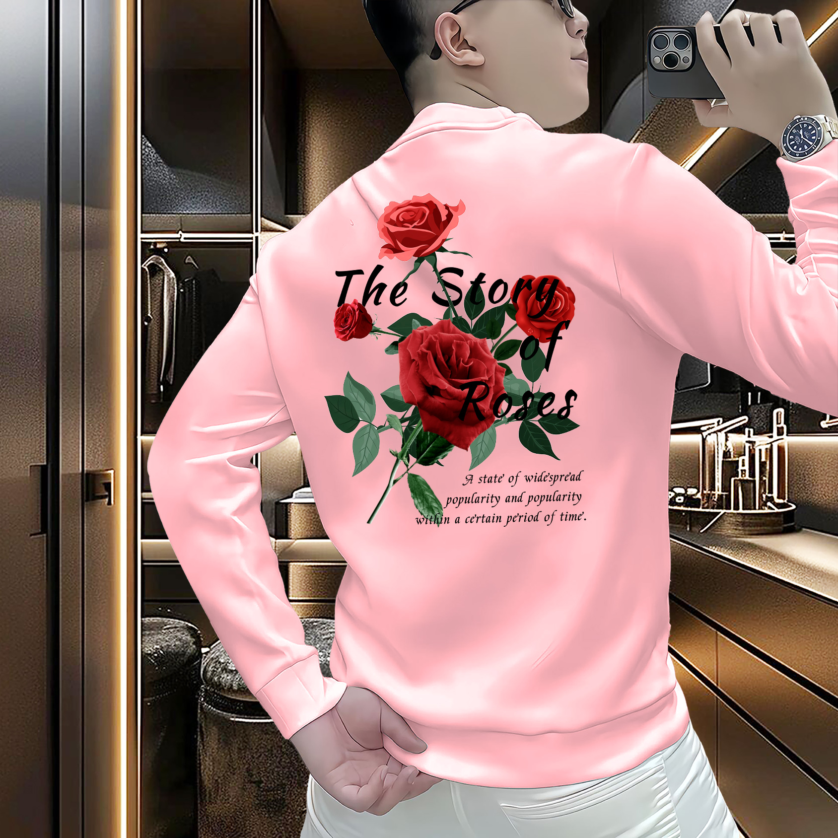 圆领卫衣男春秋款宽松百搭