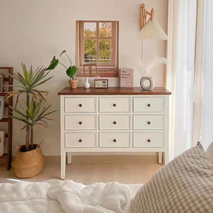 美式餐边柜现代简约小户型家用收纳柜子客厅入户隔断玄关柜子靠墙