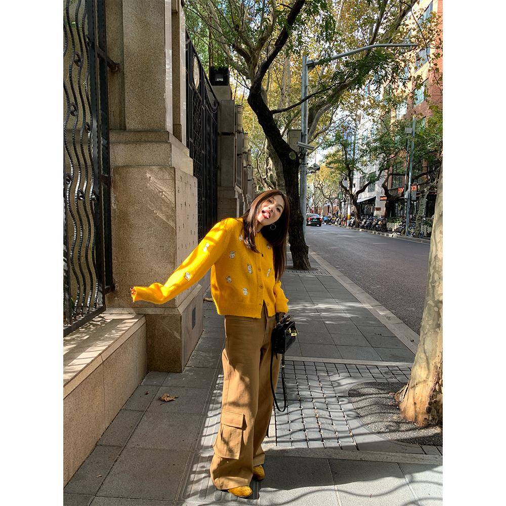 落落狷介 LLM35689衫毛衣女款2计0开25款新冬季设感小众外穿上衣