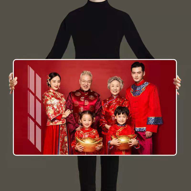 全家福相框挂墙组合套装团圆照片客厅高端影楼大韩水晶简约