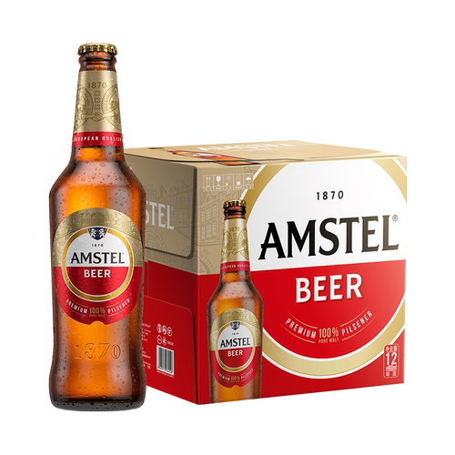 喜力Amstel红爵啤酒整箱全麦酿造原麦汁浓度≥8.5°P460mL12瓶