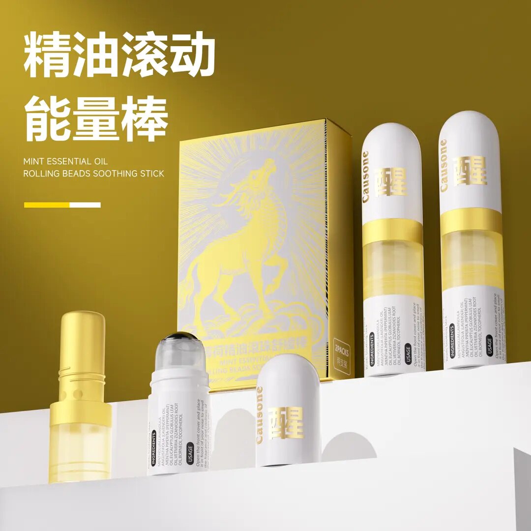超爽薄荷草本舒缓能量棒上班防困开车晕车鼻通神器涂/闻两用