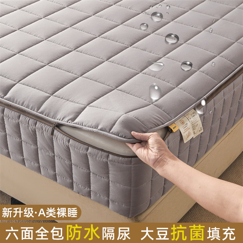 A类抗菌夹棉六面全包防水床笠图片
