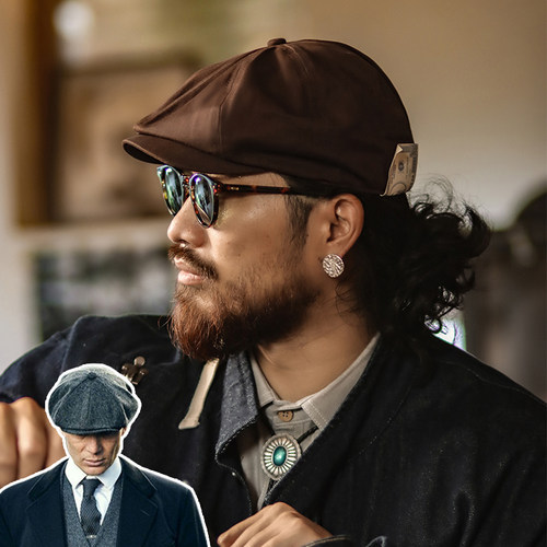 古叔的着Gulls 24fw「坏男孩」英伦复古报童帽短檐画家八角帽子男