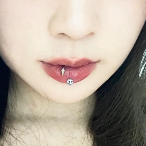 外螺纹唇中唇面钉d型环唇环