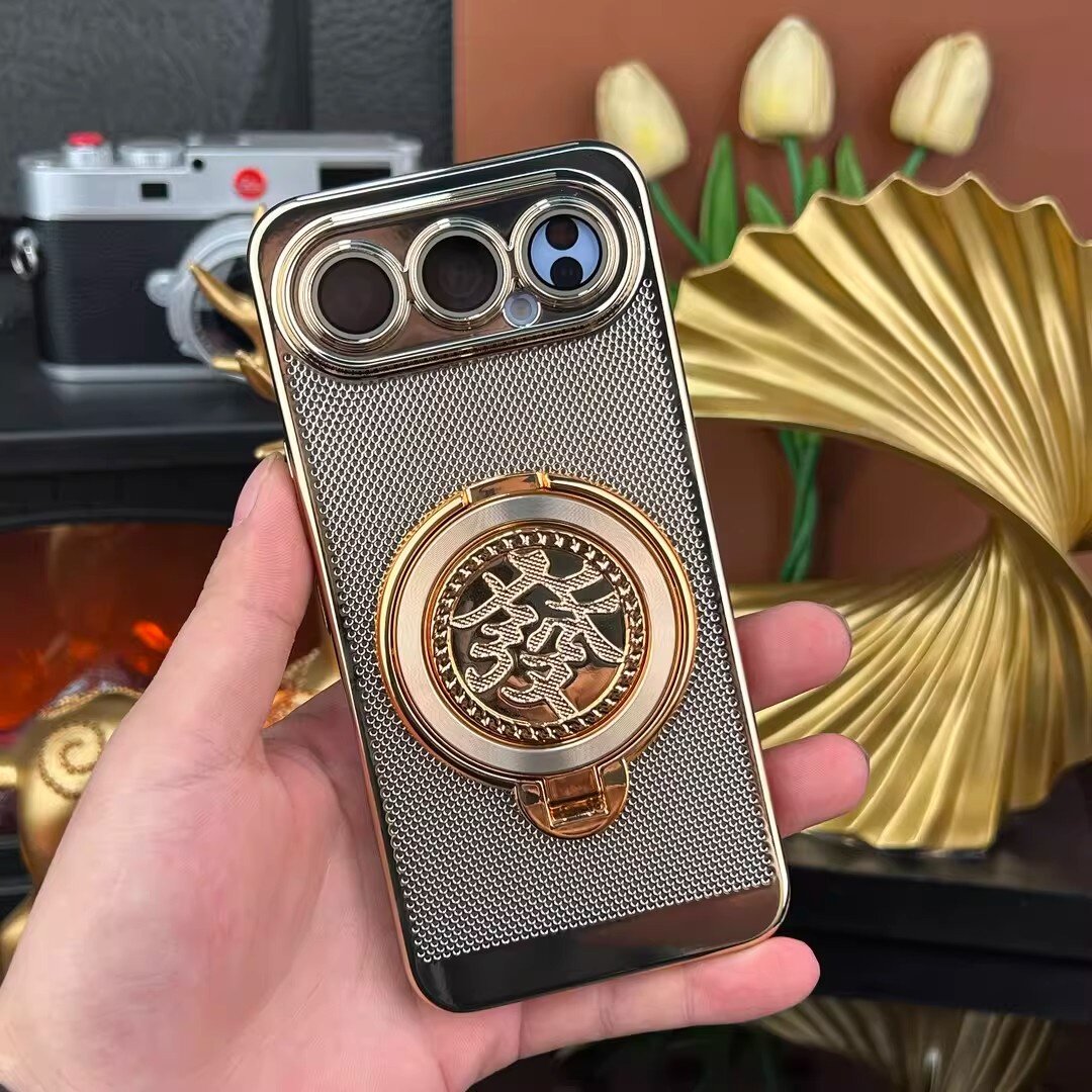 【解压陀螺+高清镜头膜】适用荣耀500pro手机壳400电镀网格散热支架壳400pro高级感保护套Magic8小众感外壳