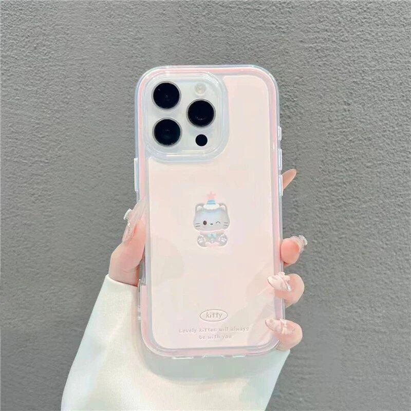 镂空小猫三合一炫彩适用苹果/华为/vivo/oppo/小米/红米/荣耀/iqoo手机壳超好看独特新品iphone17promax情侣