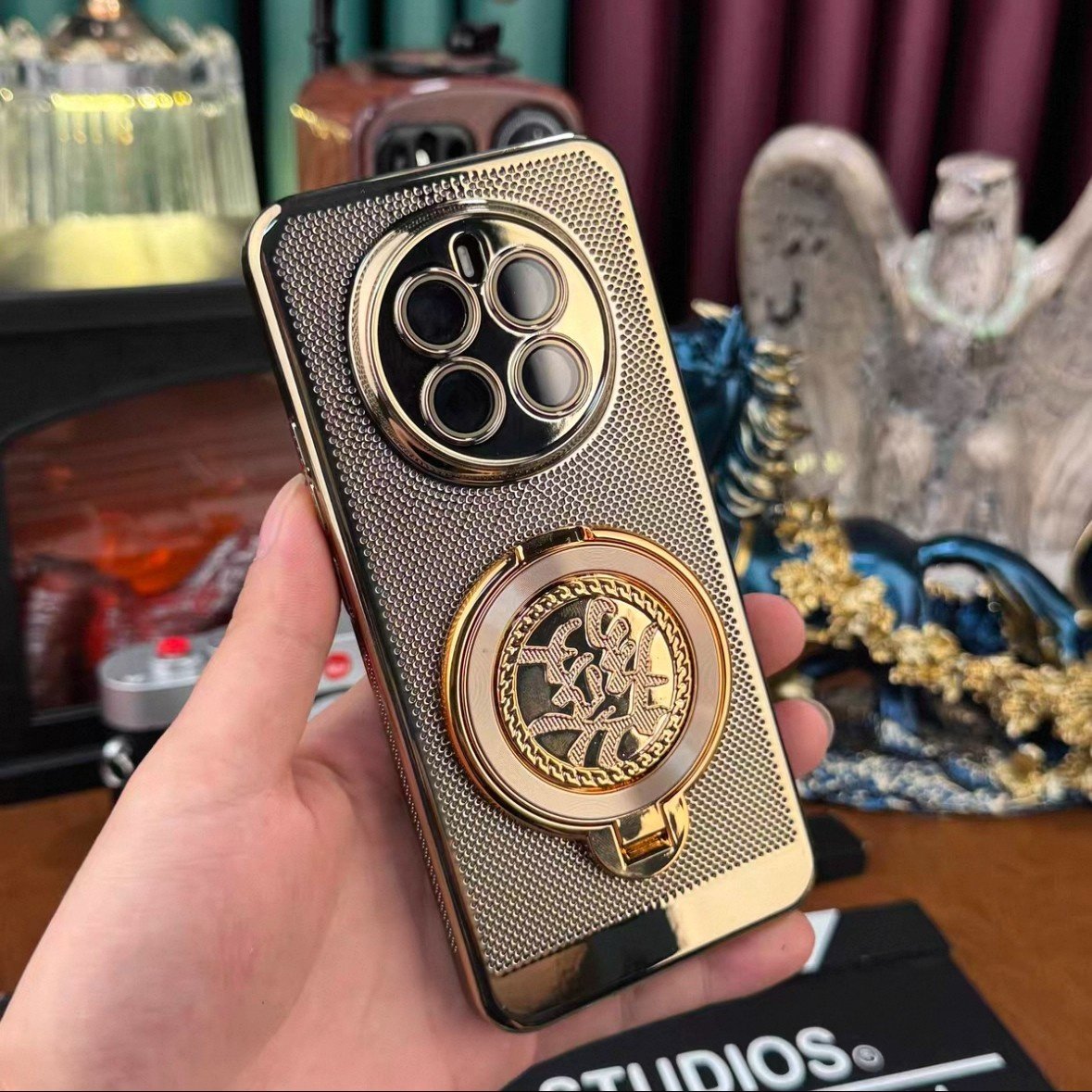 【解压陀螺+高清镜头膜】适用荣耀magic7手机壳高级感8pro新款简约创意支架降温外壳magic6全包防摔男保护壳