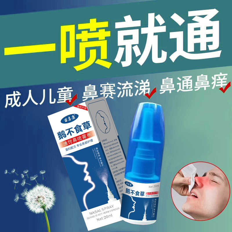 过敏性鼻通鼻干成人鼻甲慢性肥大儿童鼻子痒通气神器流涕喷雾剂