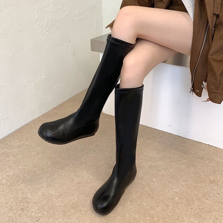 2026巨好看的靴子女新款爆款白色早秋超火绝美长靴御姐长筒骑士靴图片