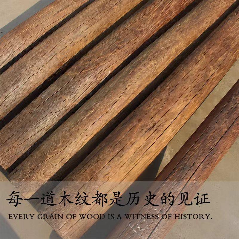 老榆木风化防腐木原木圆柱家用隔断装饰立柱房梁老旧木头圆木柱