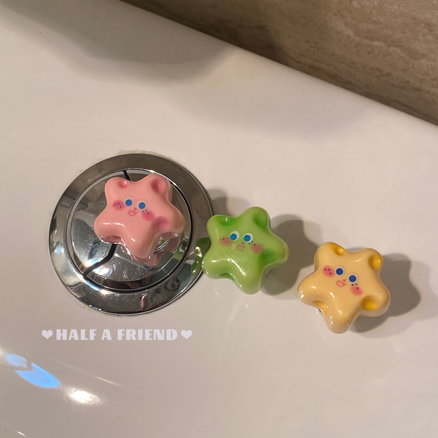 可爱星马桶箱按压器长指甲美甲专用通用创意卫生间冲水开关辅助器