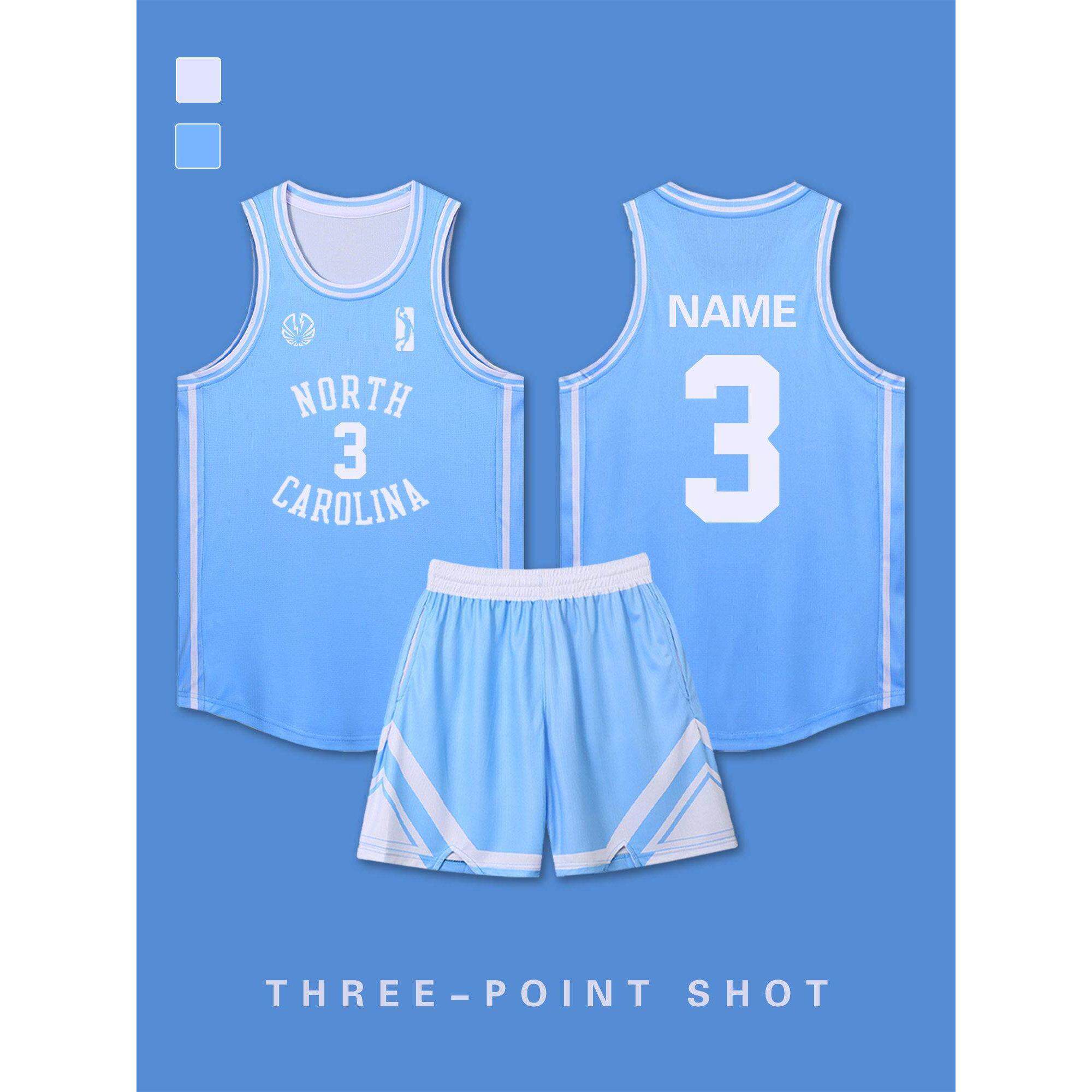 篮球服套装男定制球衣女大学生美式ncaa北卡比赛队服背心团队订制