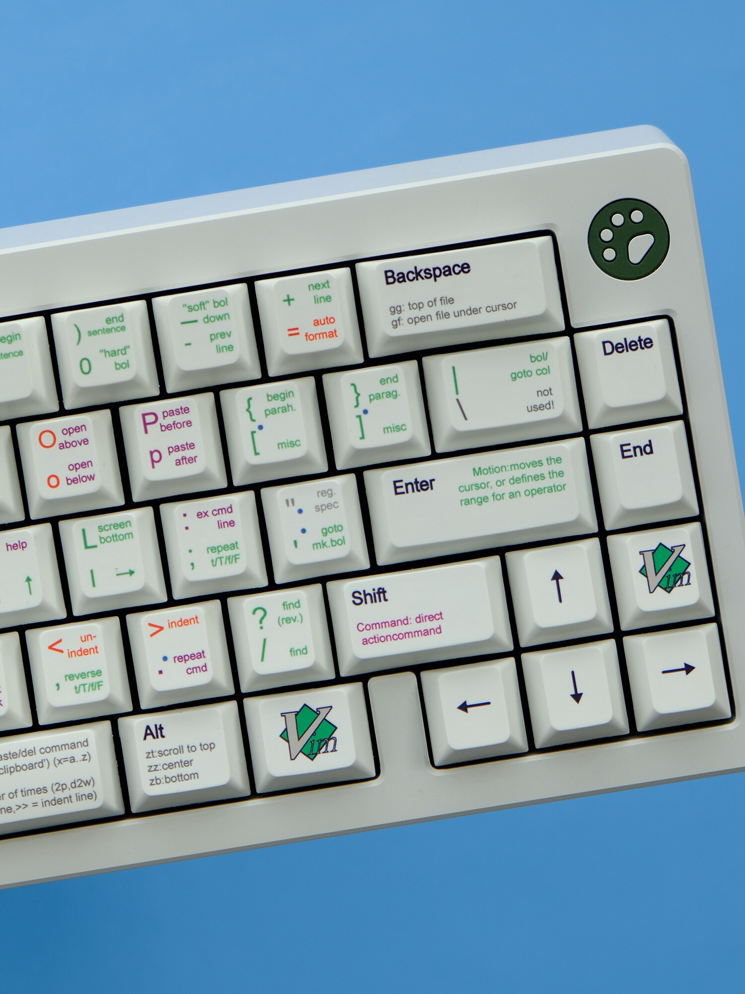 码农vim程序员键帽白色主题 原厂高度pbt热升华机械键盘键帽156颗