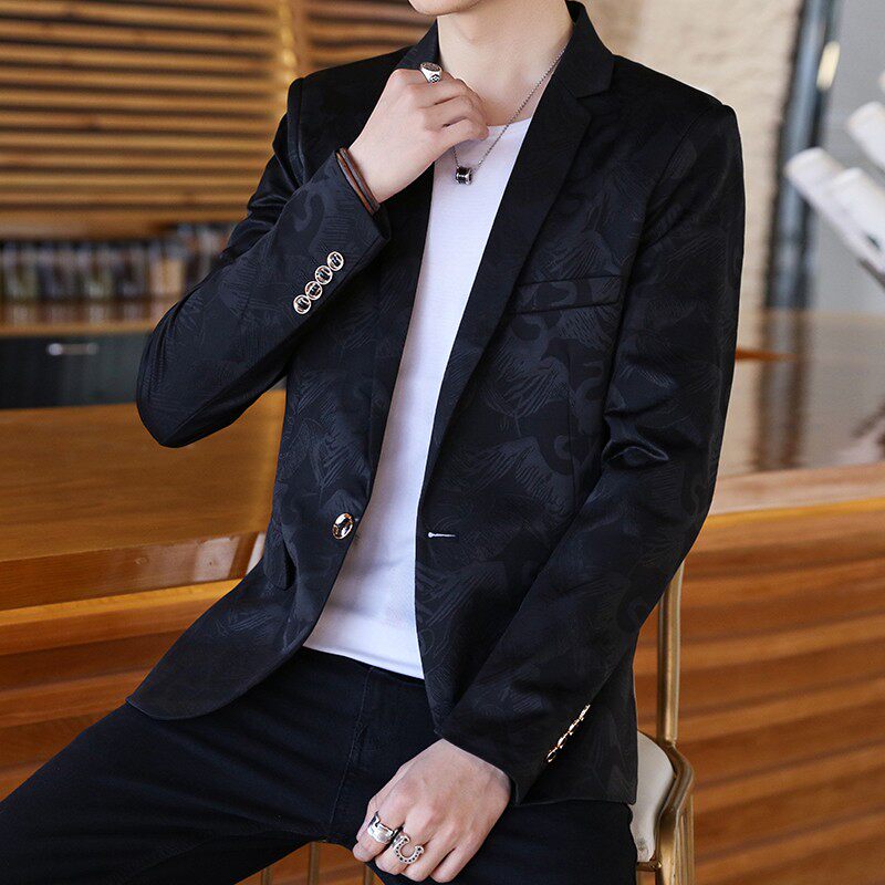 休闲 西装外套男2025年新款春秋季韩版潮流帅气青年单西小西装上