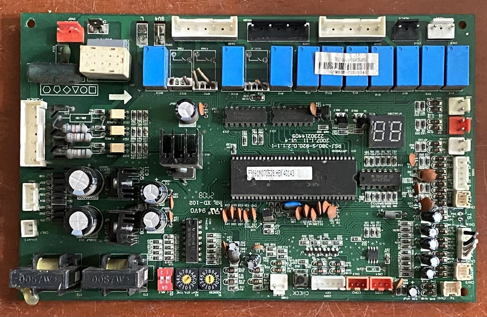 美的空气能热泵配件商用热水机控制板RSJ-380/S-820.D.2.1.1 主板